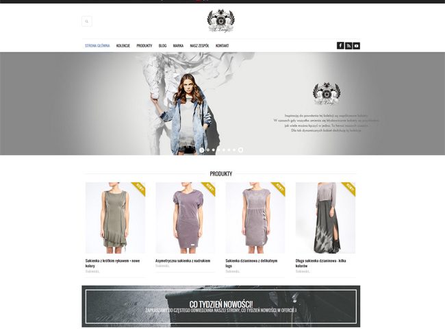 Strona internetowa dla projektanta mody